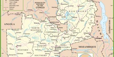 Map of political Zambia