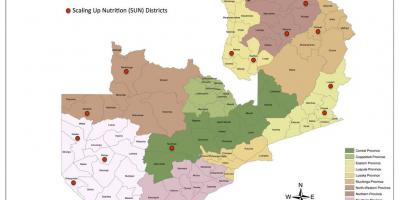 Zambia districts updated map