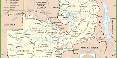 The map of Zambia