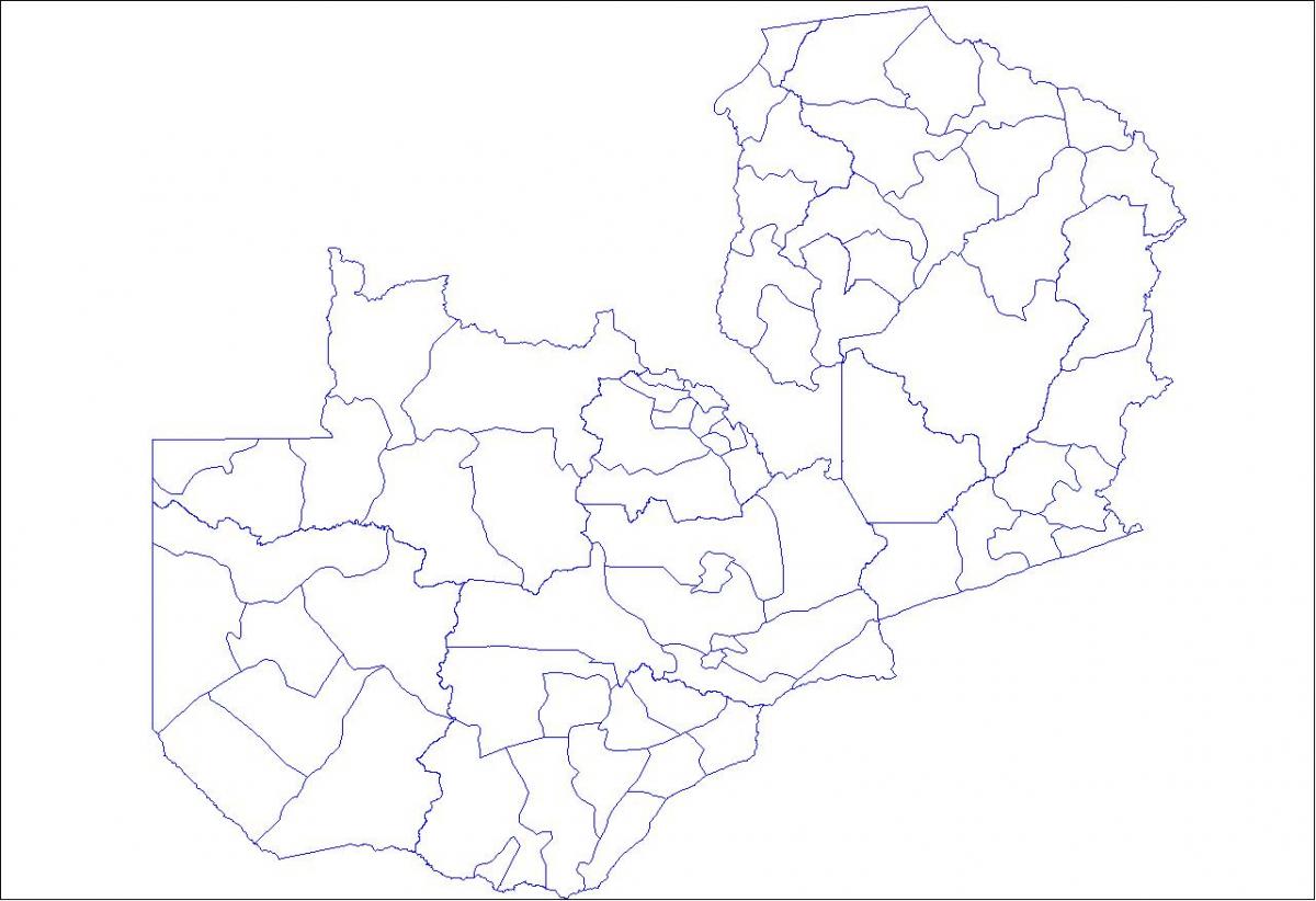 Map of blank Zambia