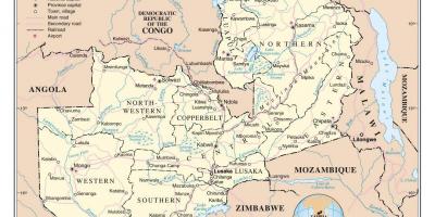 Map of road zambi